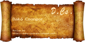 Dakó Csongor névjegykártya