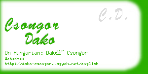 csongor dako business card